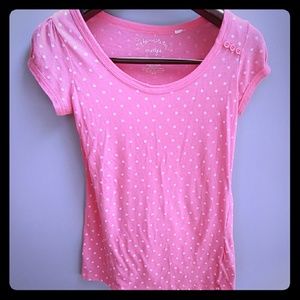 Pink scoop neck shirt